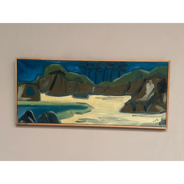 Gunne, Landscape, 1968, Oil Painting on Canvas, Framed For Sale - Image 10 of 18