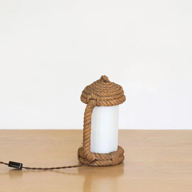 Adrien Audoux and Frida Minet 1950s Rope Lantern Lamp by Audoux-Minet For Sale - Image 4 of 10