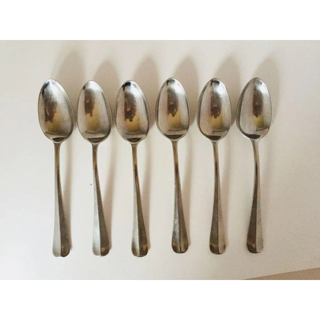 Vintage Stainless Steel "Americraft" Tea Spoons - Set of 6 For Sale In New York - Image 6 of 6