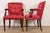 Baker Furniture English Regency Carved Mahogany Upholstered Armchairs or Dining Captain Chairs, Pair For Sale - Image 10 of 13