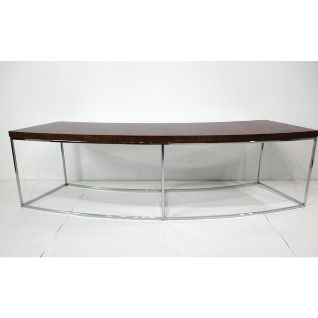 Mid-Century Modern Milo Baughman Rosewood Chrome Sofa Table for Thayer Coggin For Sale - Image 3 of 11