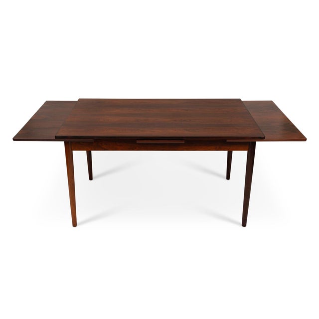 J. L. Møller Vintage Danish Mid-Century Neils Otto Møller Rosewood Expandable Dining Table For Sale - Image 4 of 9