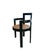 Round cane seat accent chair with dark lacquer green finish. This classic meets modern chair fits well as a corner accent...