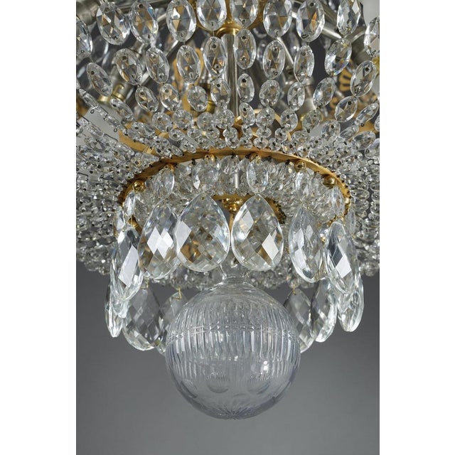Empire Style Balloon Chandelier with Pendants, 1870 For Sale - Image 16 of 18