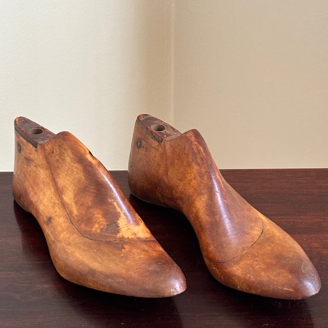 Circa 1900 Wooden Cobbler's Shoe Lasts -- A Pair For Sale - Image 12 of 18