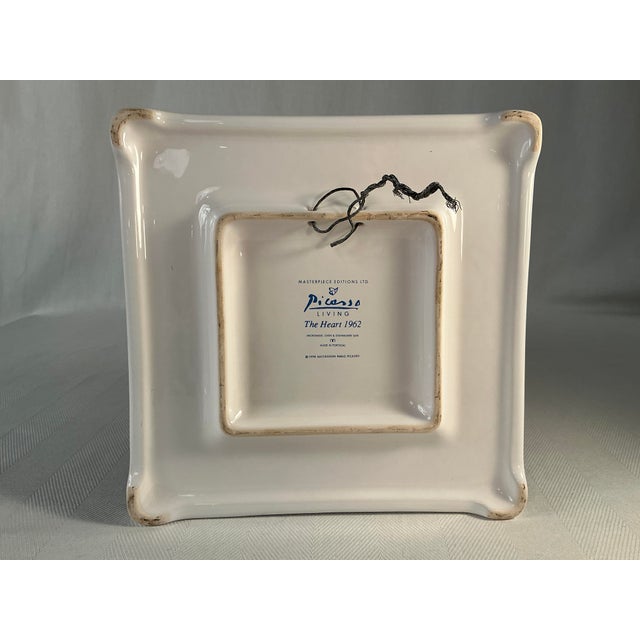 Figurative 1990s Picasso Style Living “The Heart” Ceramic Trivet Plate For Sale - Image 3 of 9