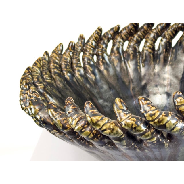 1970s Brutalist Danish Ceramic Bowl, 1970s For Sale - Image 5 of 12
