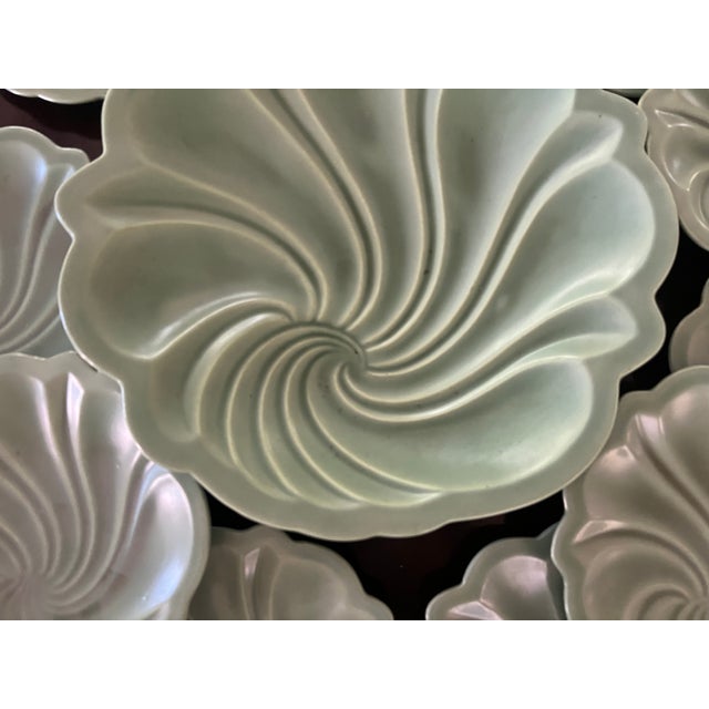 Light Green Arthur Percy Designed Swedish Plate Set by Gelfe, C. 1940's For Sale - Image 8 of 12