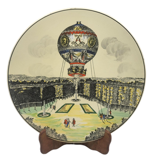Limited Edition Voyages Series Decorative Plate from Longwy Pottery Factory, 1970s
