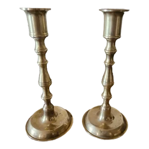 Pair of Vintage Brass Candle Holders