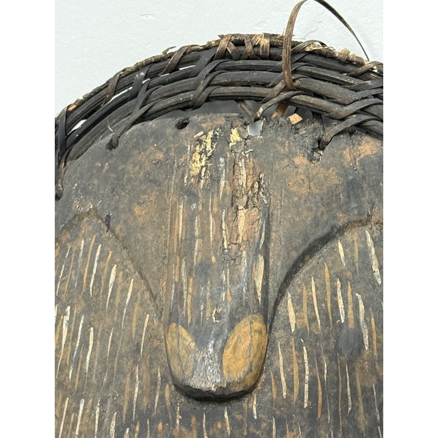 Brown Papua New Guinea Sepik River Masks, Set of Two For Sale - Image 8 of 12