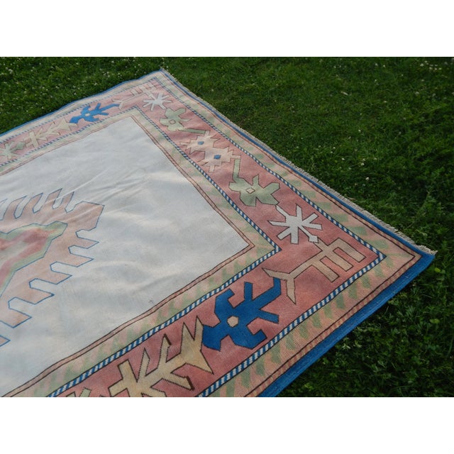 Textile Vintage Soft Color Oversize Turkish Oushak Rug 7'10" X 11'6" For Sale - Image 7 of 13