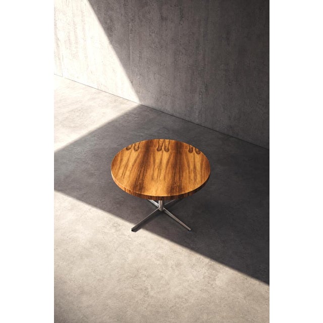 Mid-Century Modern Vintage German Round Rosewood Coffee Table from Ilse Möbel, 1970s For Sale - Image 3 of 16