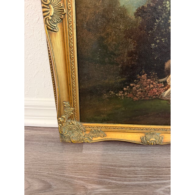 Miklós Santhó (Hungarian, 1869–1932) Antique Oil on Board Painting Faun Maidens For Sale - Image 12 of 13