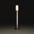 Contemporary Handcrafted Ceramic Floor Lamp in with Linen Cylinder Lampshade in Smoked Moss Glaze by Svitanok For Sale - Image 3 of 7