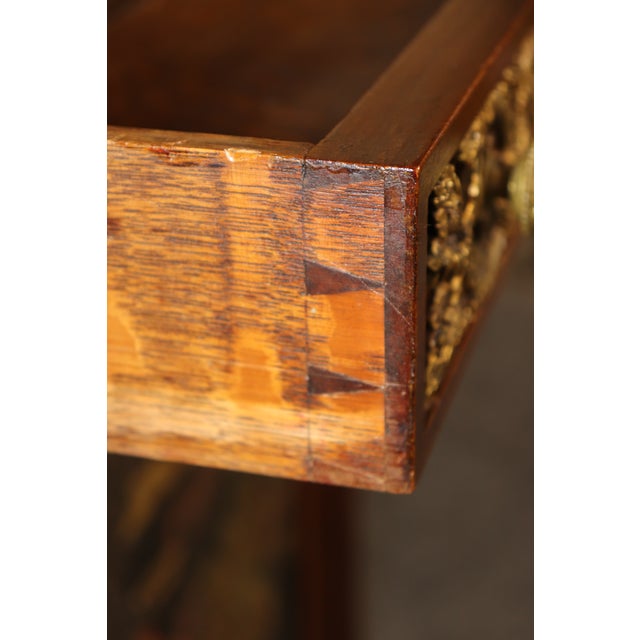 French Louis XVI Maison Forest Marble Top Cabinet With Inset Chinoiserie Panels For Sale - Image 9 of 12