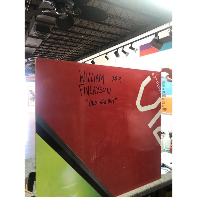 Early 21st Century William Finlayson Jr. Acrylic on Cardboard Titled: “Shut it Down” 2018 For Sale - Image 5 of 7