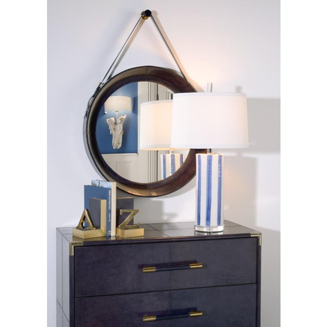Wildwood Vietri for Wildwood Sailor Stripe Table Lamp - Blue For Sale - Image 4 of 5