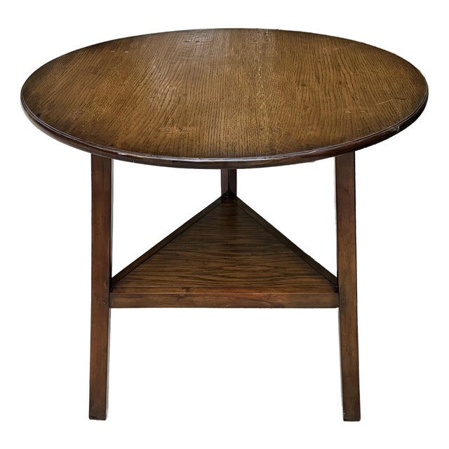 Vintage English Oak Cricket Table by Fauld England For Sale