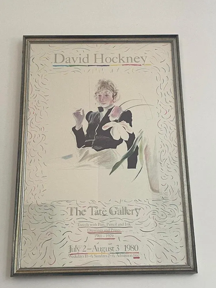 1980 David Hockney Celia,Paris ビンテージポスター David Hockney, Tate Modern Exhibition Poster of Celia in a Black