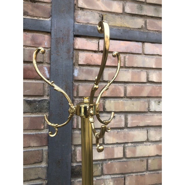 Vintage Italian Brass Coat Rack, 1970s, in Very Good conditions. Designed 1970 to 1979