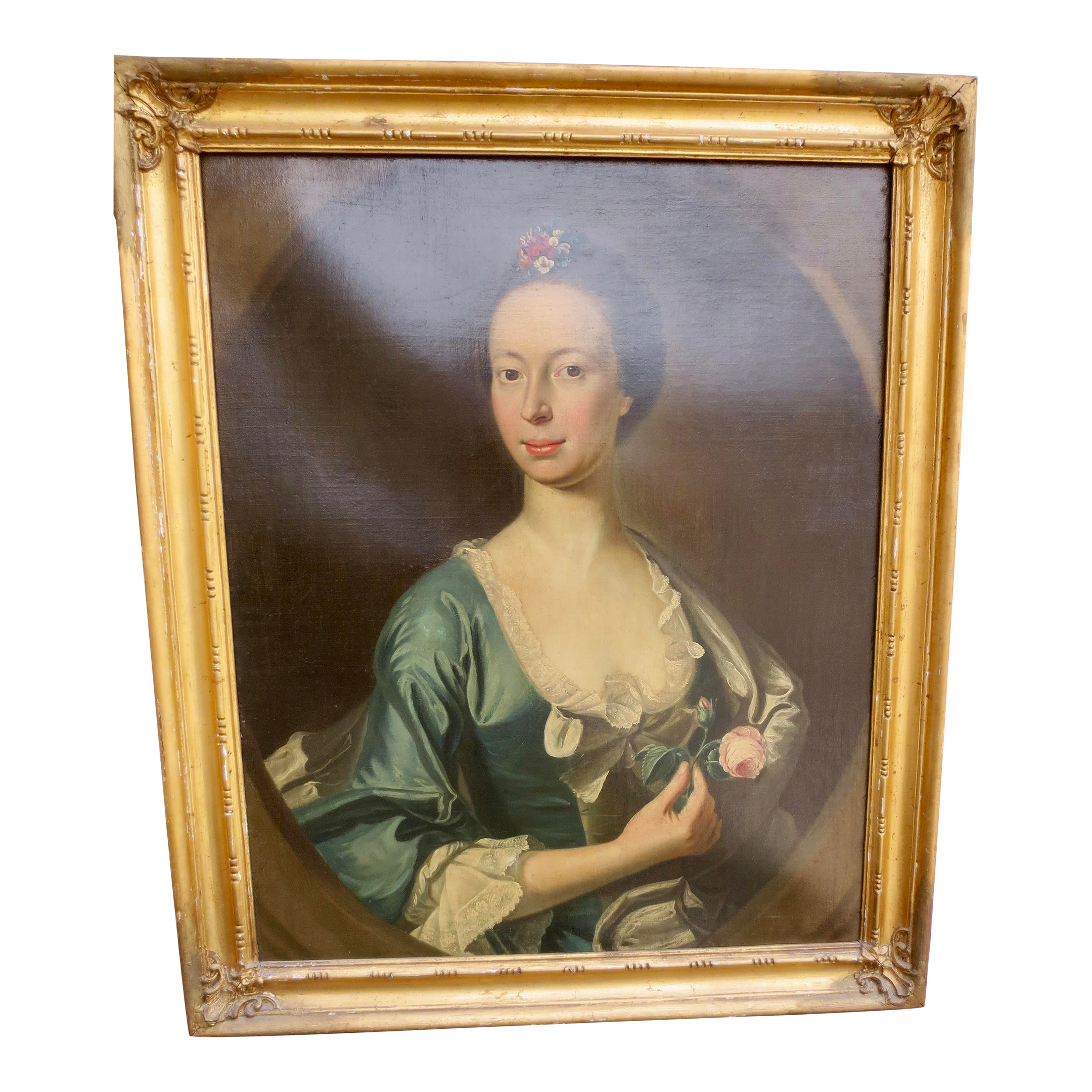 8th Century Portrait of Noble Lady School Scottish/English Ramsey