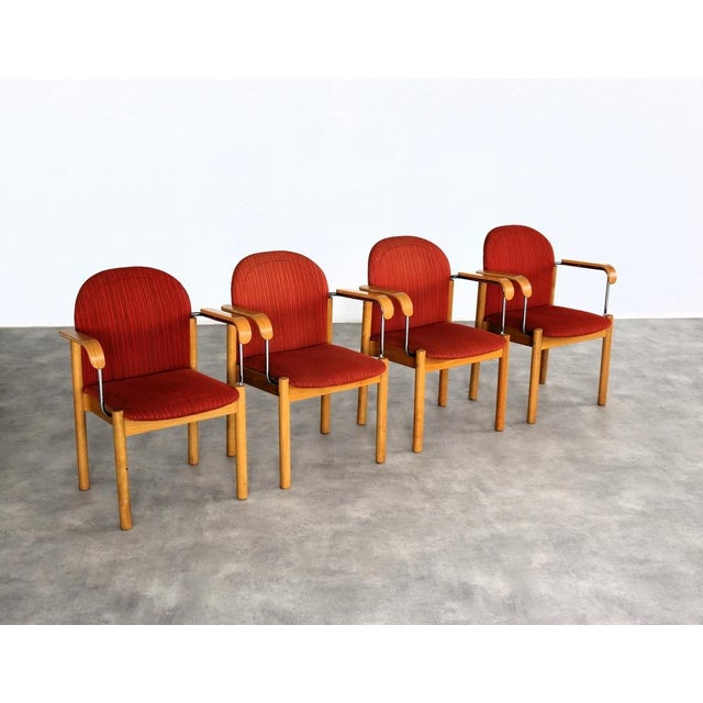 Vintage Armchair from Kinnarps, Sweden, 1980s, Set of 4 For Sale - Image 6 of 8