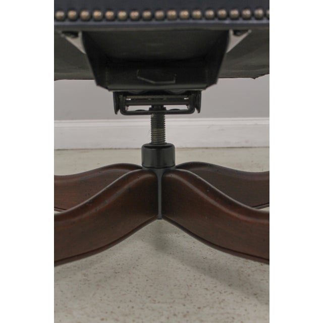 Distressed Blue Leather Office Desk Chair Chairish