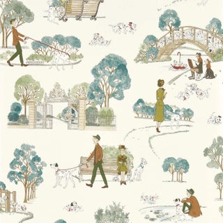 Sanderson 101 Dalmatians Wallpaper in Breeze Blue For Sale