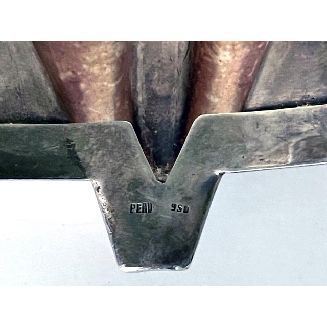 Black Leather Belt with Large Sterling Buckles Graziella Laffi For Sale - Image 8 of 10