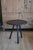 Versatile and charming. A primitive English cricket table in oak. Simple construction with a round table top and tripod...