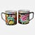 Metal 1980s Vintage Chinoiserie Black Mugs With Colorful Floral Design and Greek Trim - a Pair For Sale - Image 7 of 7