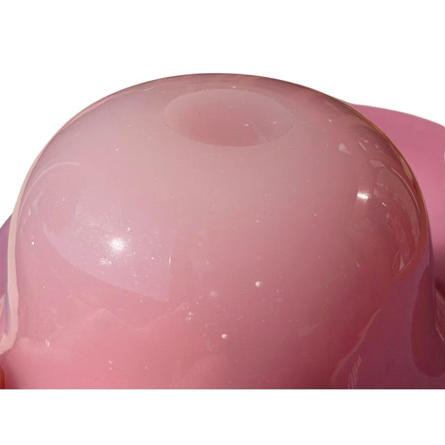 Art Deco Steuben Pink Opaline or Rosaline Art Glass Finger Bowl & Underplate For Sale - Image 3 of 4