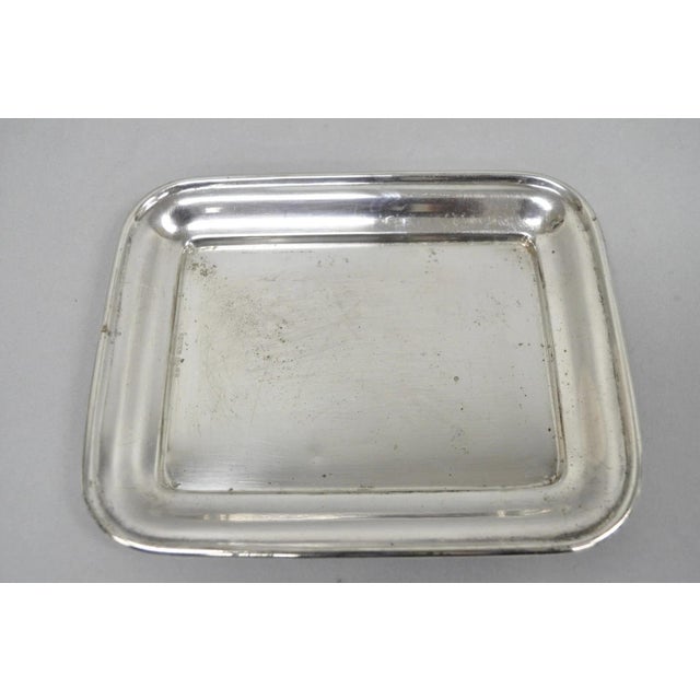 Silver Antique English Regency Silver Plated Serpent Dolphin Desk Dish Note Holder For Sale - Image 8 of 13