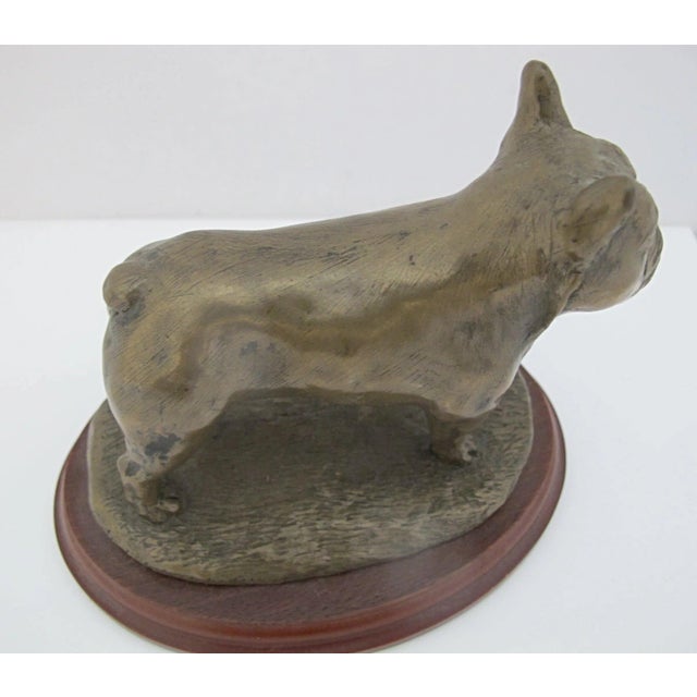 Plastic Douglas Gray French Bulldog Cold Cast Bronze Resin Statue Figurine For Sale - Image 7 of 10