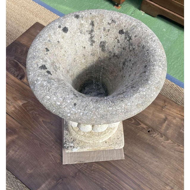 Medici Vase in Reconstituted Stone, 1970s For Sale - Image 3 of 4