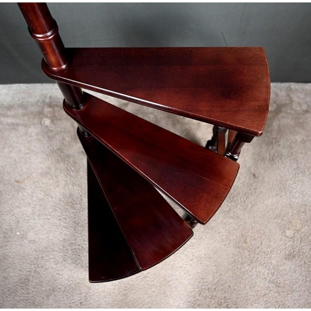Library Staircase in Stained Beech, 1900s For Sale - Image 12 of 15