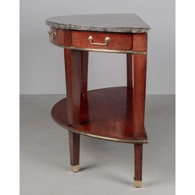 19th Century Louis XVI Style French Demilune Console Table For Sale - Image 4 of 11