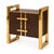 Chocolate Brown Glass Bedside Cabinets with Brass Frames from Justfurnituress SRL, Set of 2 For Sale - Image 6 of 10