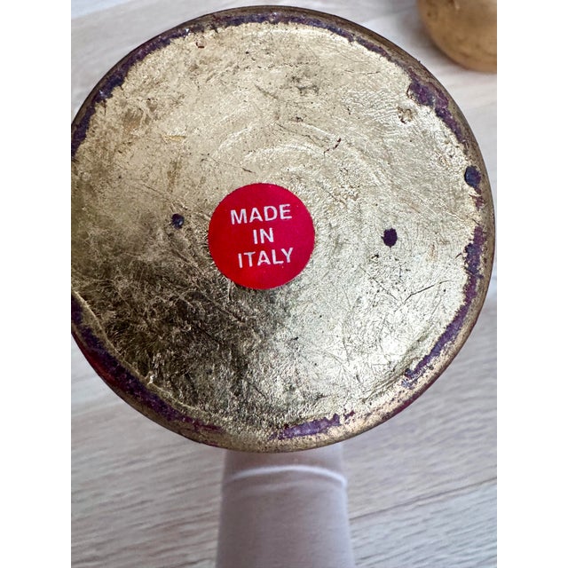 Gold Set of 2, Neoclassical Gold Leaf Terracotta Vases – Made in Italy For Sale - Image 8 of 8