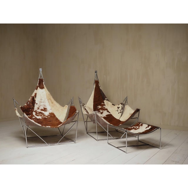 David Lounge Set by Odile Mir for Prisunic, 1972, Set of 3 For Sale - Image 11 of 14