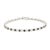 Art Deco Brilliant 2.16 Ct Black White Diamond Tennis Bracelet in Solid 18k White Gold For Sale - Image 3 of 5