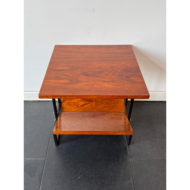 Mid-Century Modern Magazine Table in Wood and Black Metal, 1960s For Sale - Image 13 of 16