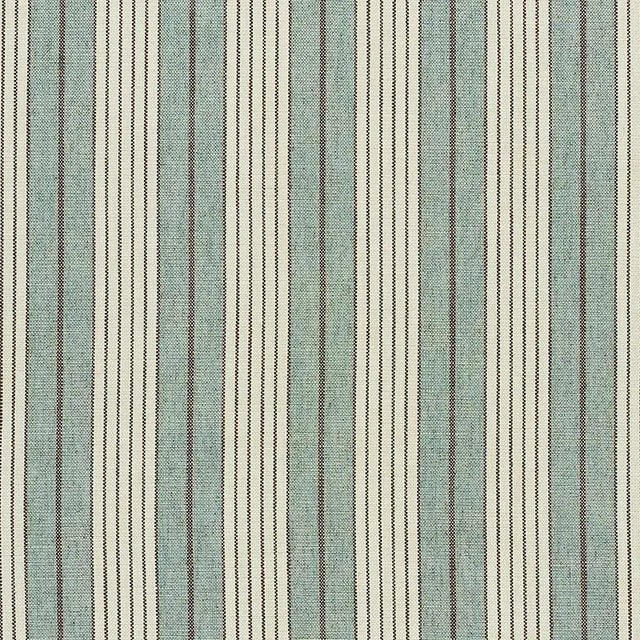 Contemporary Sample - Schumacher X Vogue Living Horst Stripe Fabric in Sky For Sale - Image 3 of 3