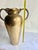 Gold Vintage Hammered Brass Vase With Twisted Copper Handles | Elegant Decorative Accent For Sale - Image 8 of 8