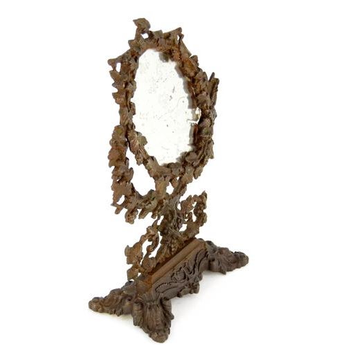 Early 20th Century Cast Iron Table Mirror For Sale - Image 4 of 6