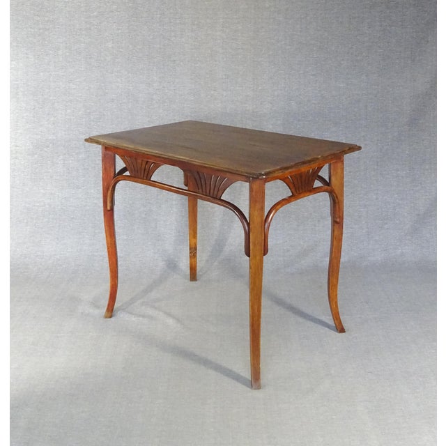 No. 8122 Table with Oak Top By Michael Thonet for Gebrüder Thonet, 1910 For Sale - Image 4 of 11
