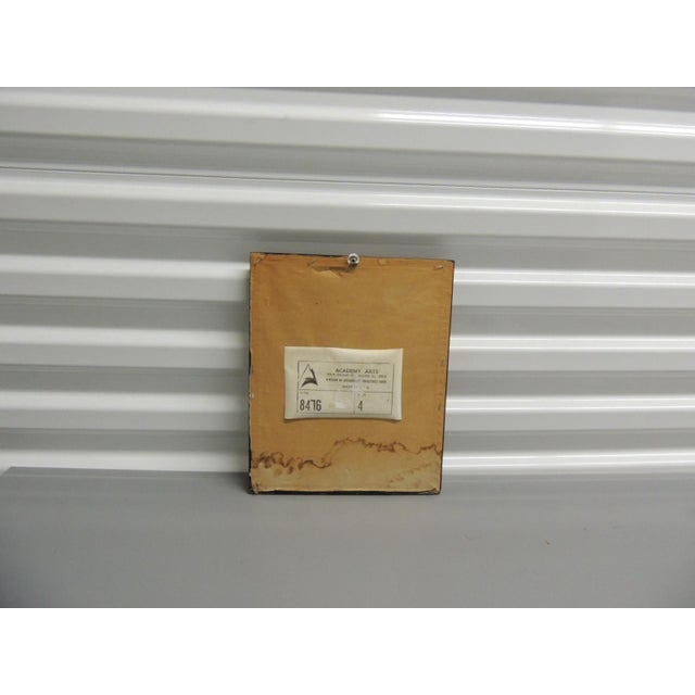 1990s Vintage Framed Floral Printed Bouquet in Wood Frame For Sale - Image 5 of 7