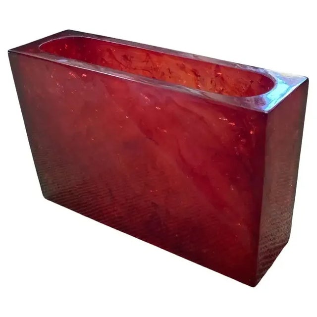 Modern Modern Acrylic Rectangular Vase by Studio Nova 1980's For Sale - Image 3 of 8