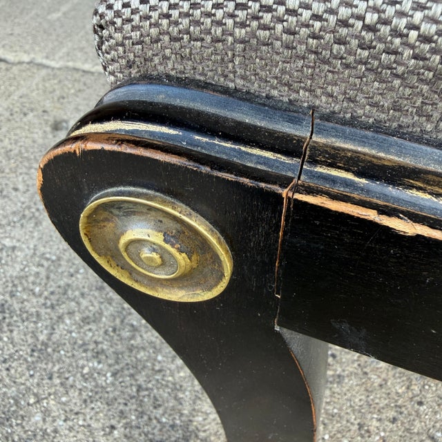 Black Regency Dining Chair Attributed to John Gee For Sale - Image 8 of 12